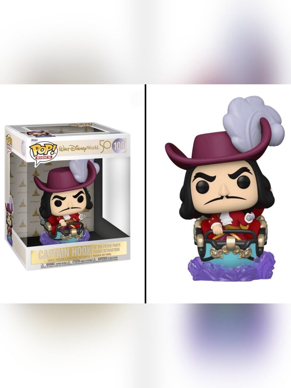 Funko Pop! Ride: Walt Disney World 50th Anniversary-Hook on Peter Pan Flight